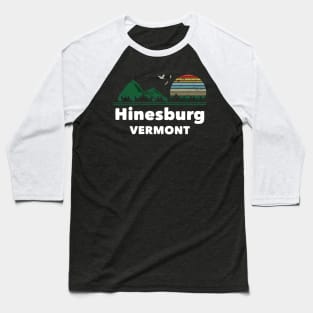 Mountain Sunset Flying Birds Outdoor Hinesburg Vermont Baseball T-Shirt